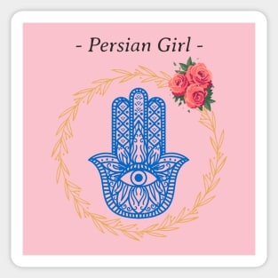 Persian Girl Iranian Iran Hamsa Sticker